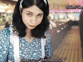 Fucking the pretty waitress DaniTheCutie in the weird Asian Diner feels nice - ashemaletube.com