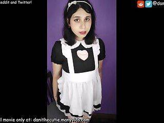Hottie maid DaniTheCutie has to suck your dick and get fucked in order to keep her job - ashemaletube.com
