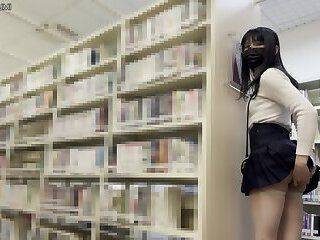 Shinoda hakumi - HA28 Anal with bell butt plug was exposed in the library! Ahegao climaxed and ejaculated! - ashemaletube.com